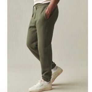American Giant Men's 100% Cotton Sweat Pant Jogger Medium Green USA Made